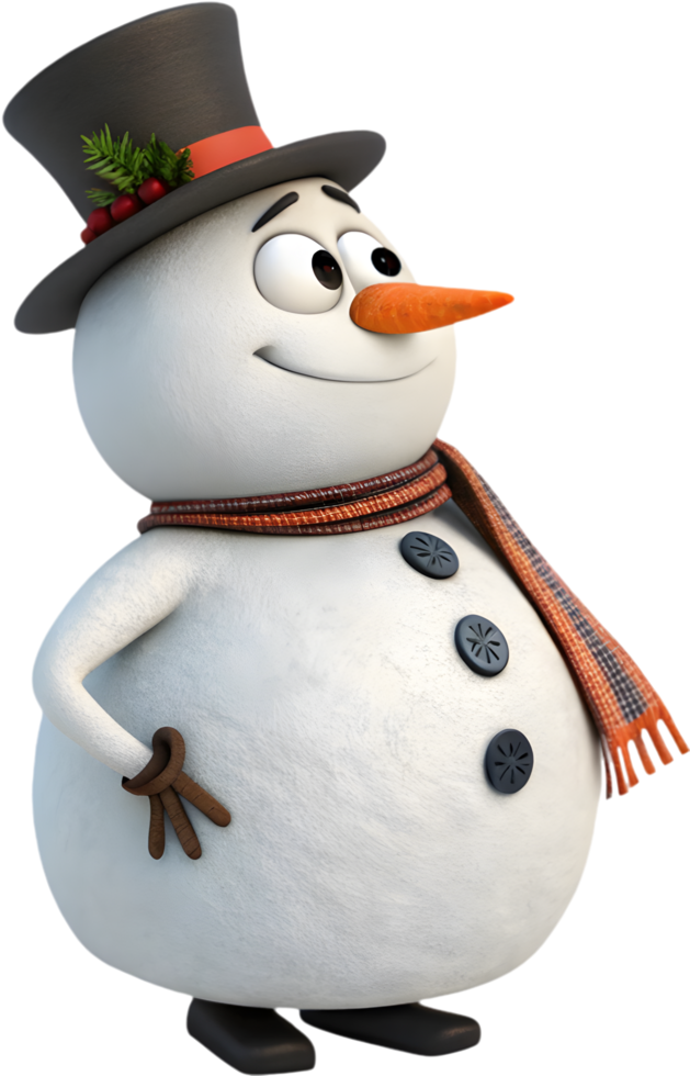 Cute snowman clipart adds festive magic to your designs. . png