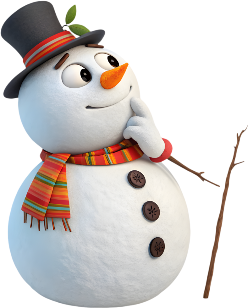 Add winter magic to designs with cute snowman clipart. . png