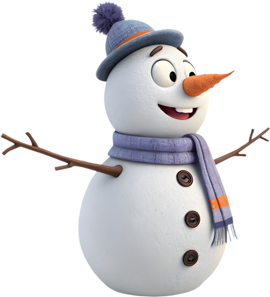 Cute snowman clipart brings holiday warmth and joy to designs. . png