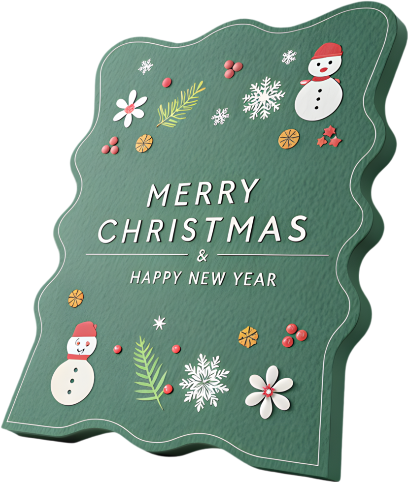 Snowman and Christmas decorations brighten Merry Christmas celebrations. . png