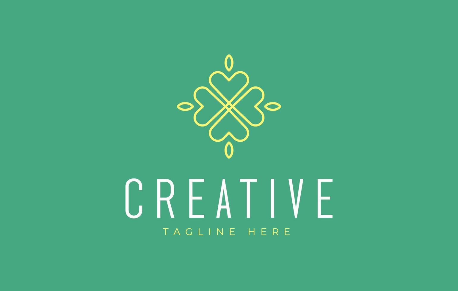 Clover Ornament Logo Design Template vector