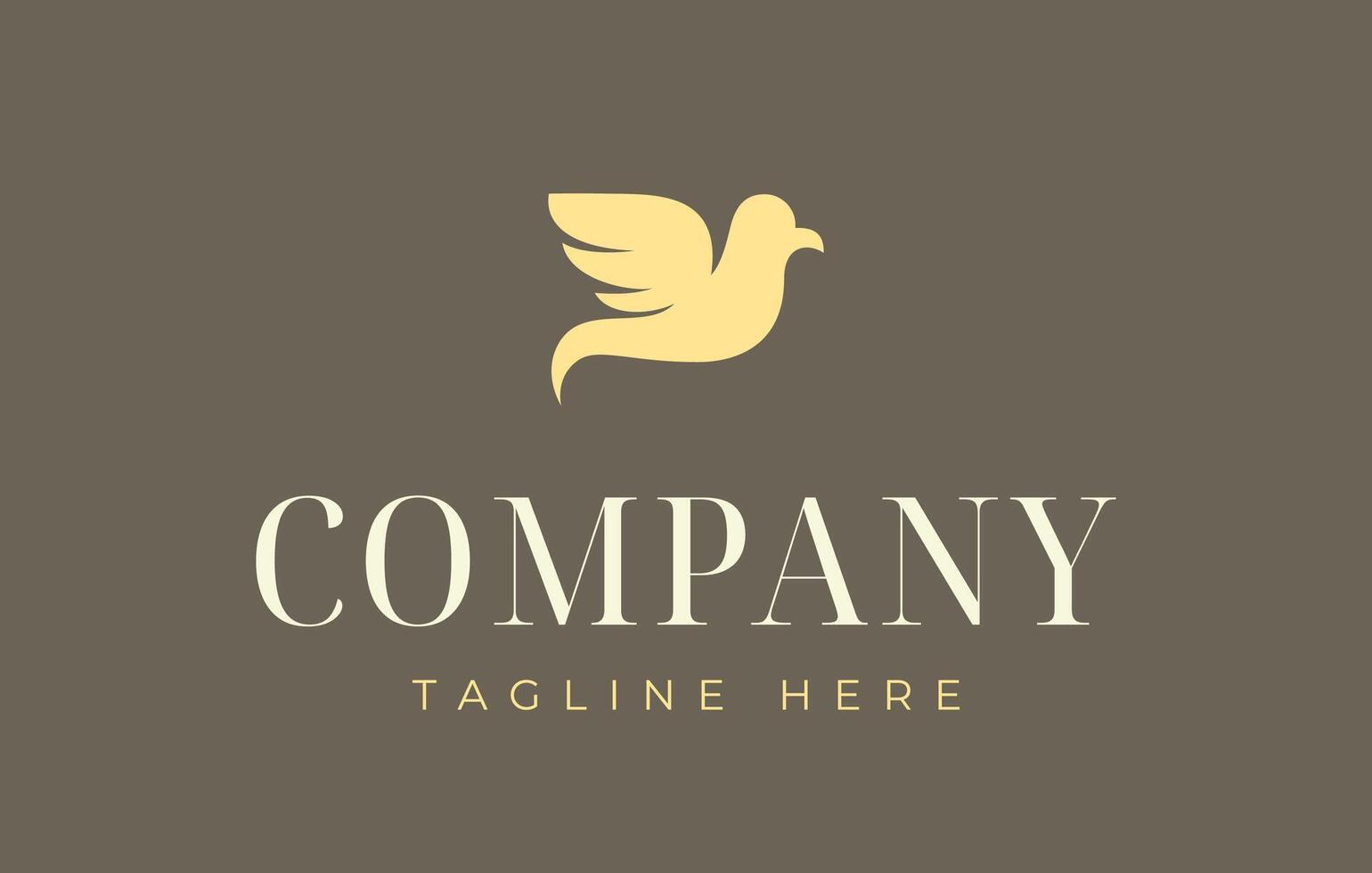 Abstract Pigeon Dove Logo Design Template vector
