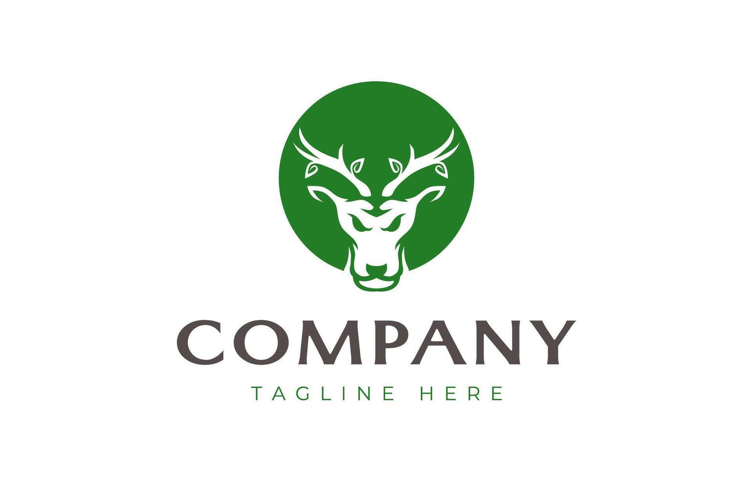 Deer Head Logo Design Template vector