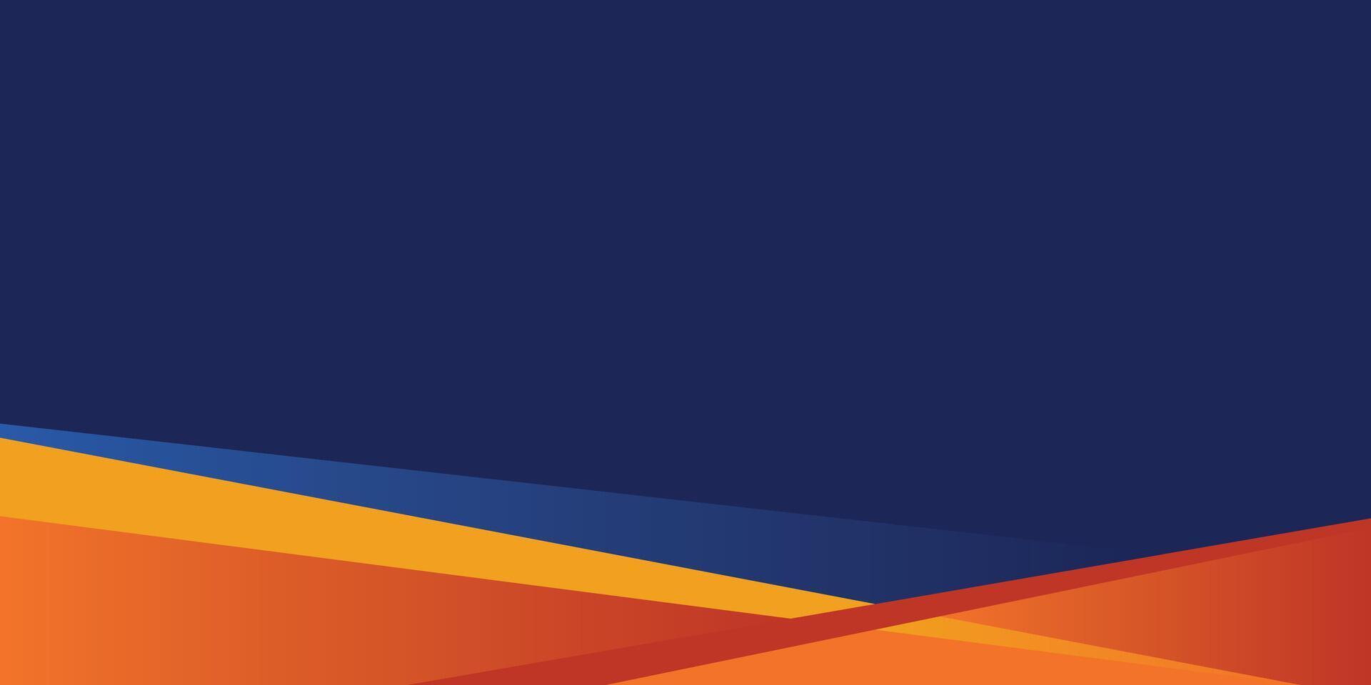 Modern abstract blue orange geometric background vector