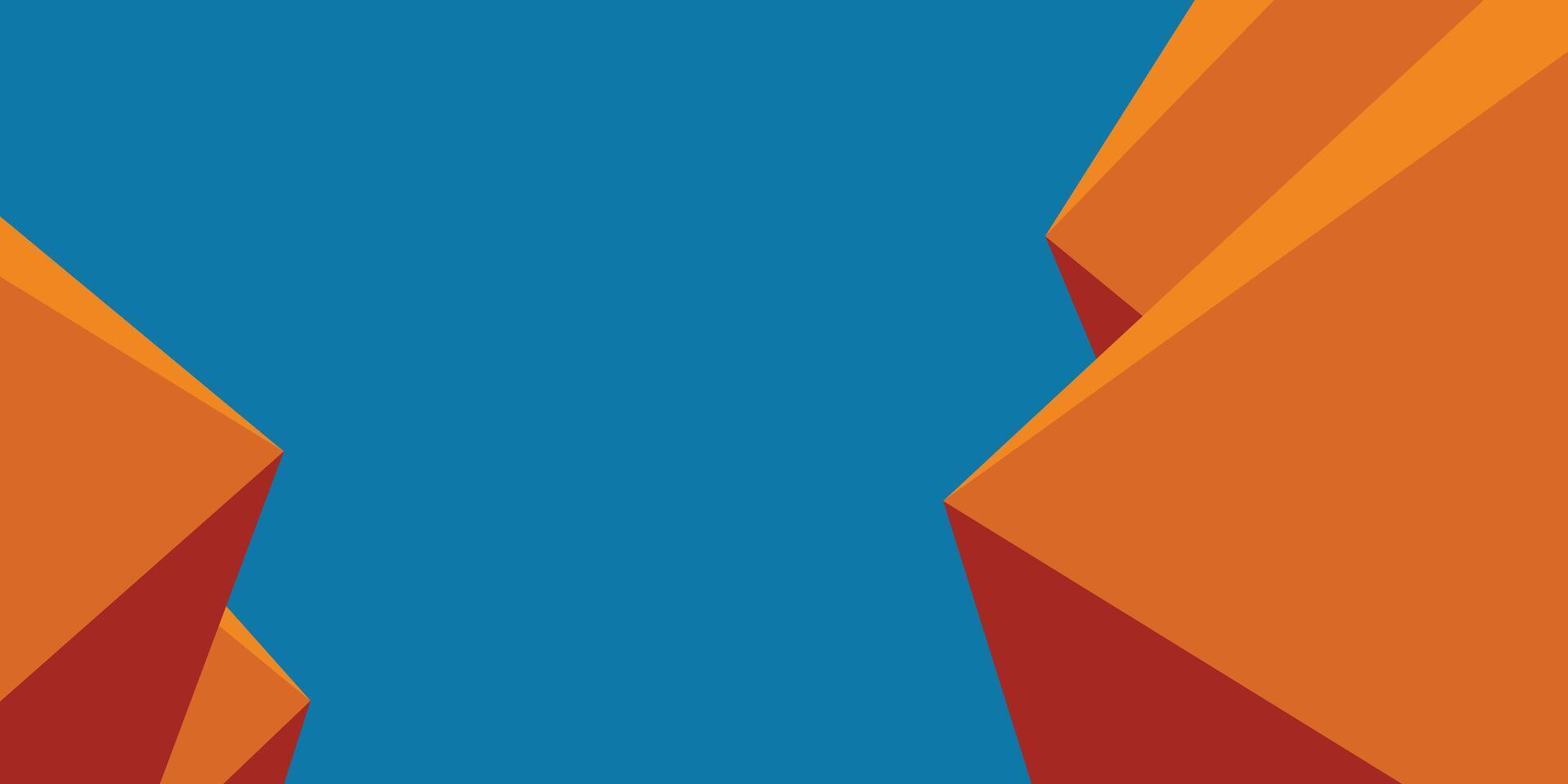 abstract blue orange geometric background vector
