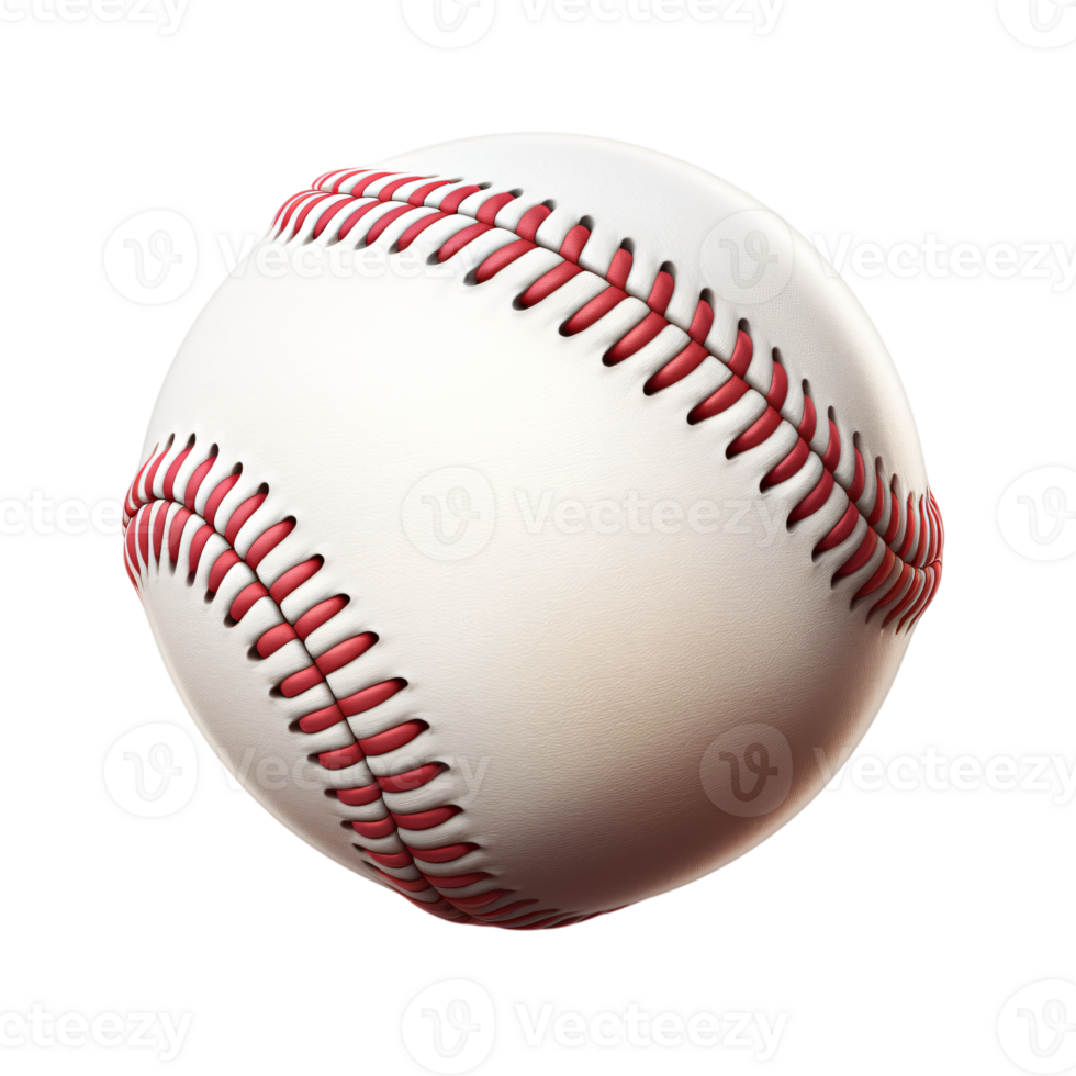 Classic Baseball Ball Red Stitches Sport Equipment Game Leather White Closeup png