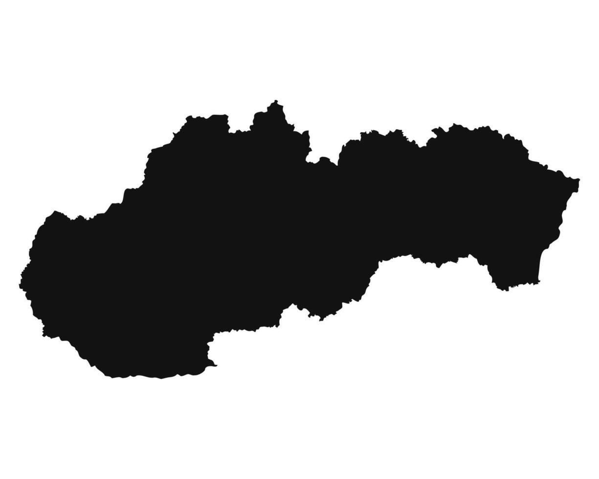 Black Slovakia map on white background. Icon map of Slovakia. illustration vector