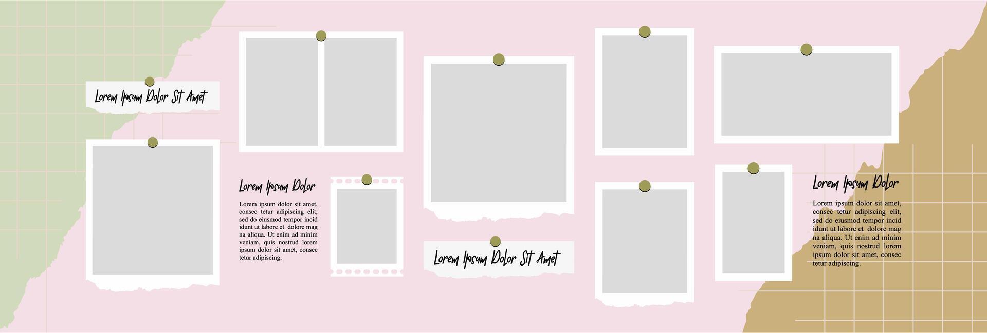 Board Collage photo effect vector