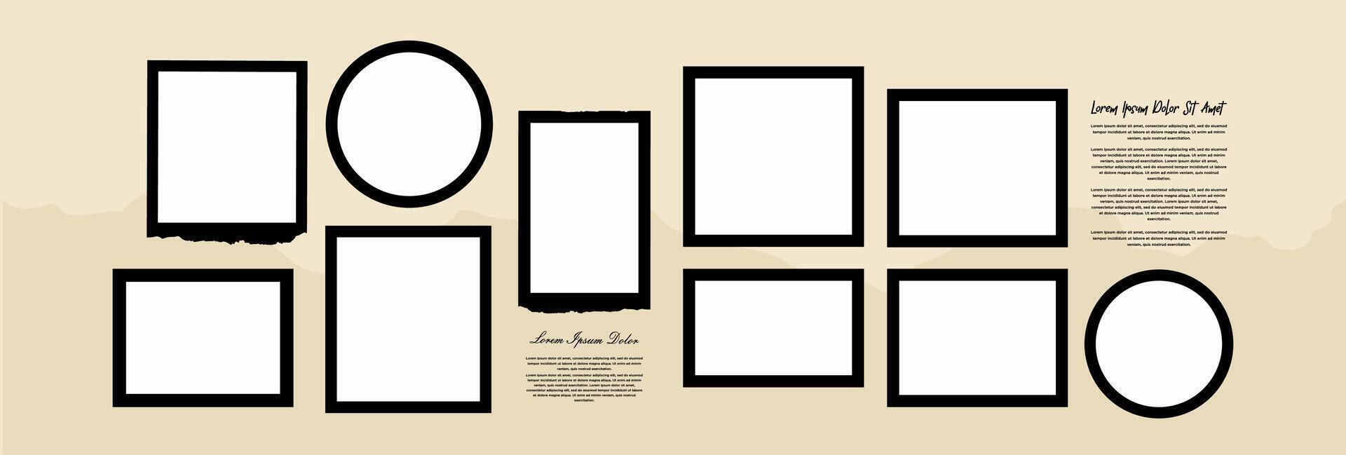 Blanck photo frame collage collection vector