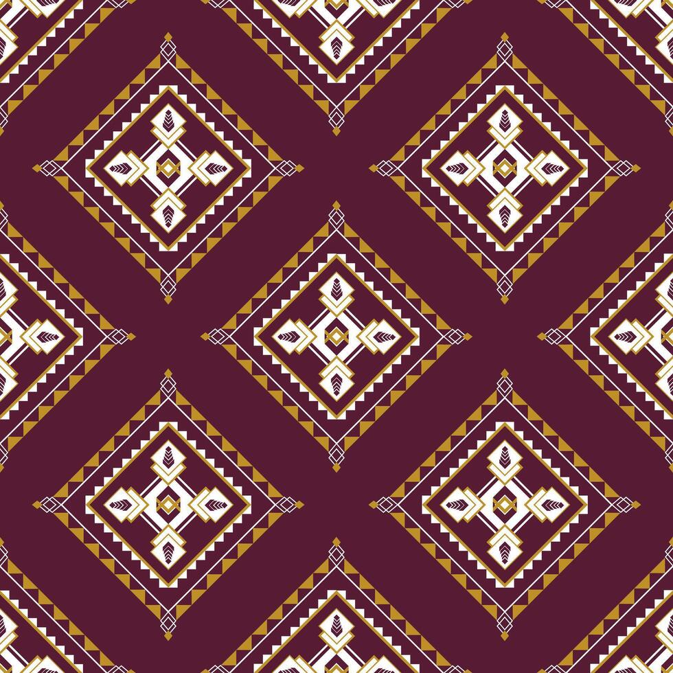 geometric pattern featuring intricate diamond shapes in purple and gold tones, creating rich and elegant design vector