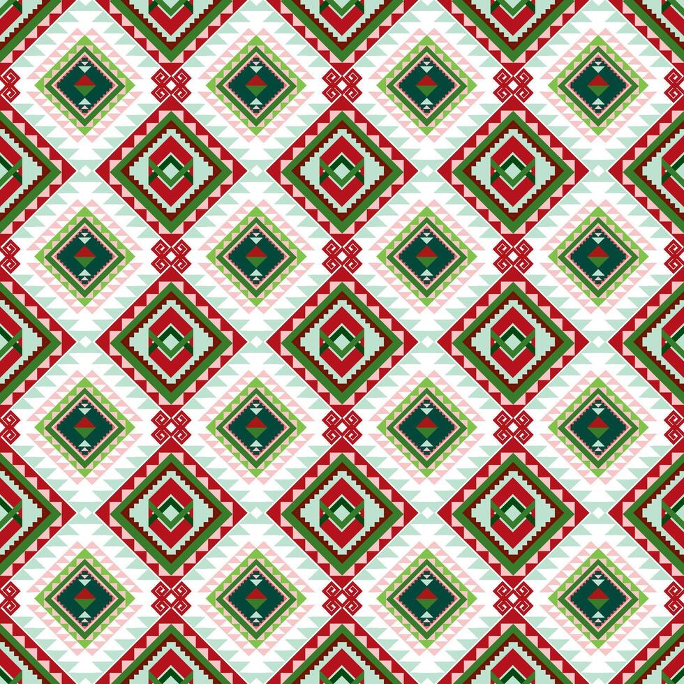 Geometric pattern featuring red, green, and black diamonds on light background, creating vibrant and dynamic design vector