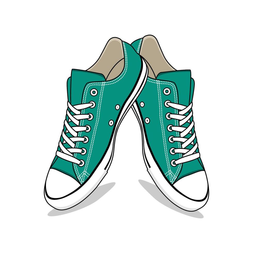 Sneakers shoes Low With Color Image illustration vector