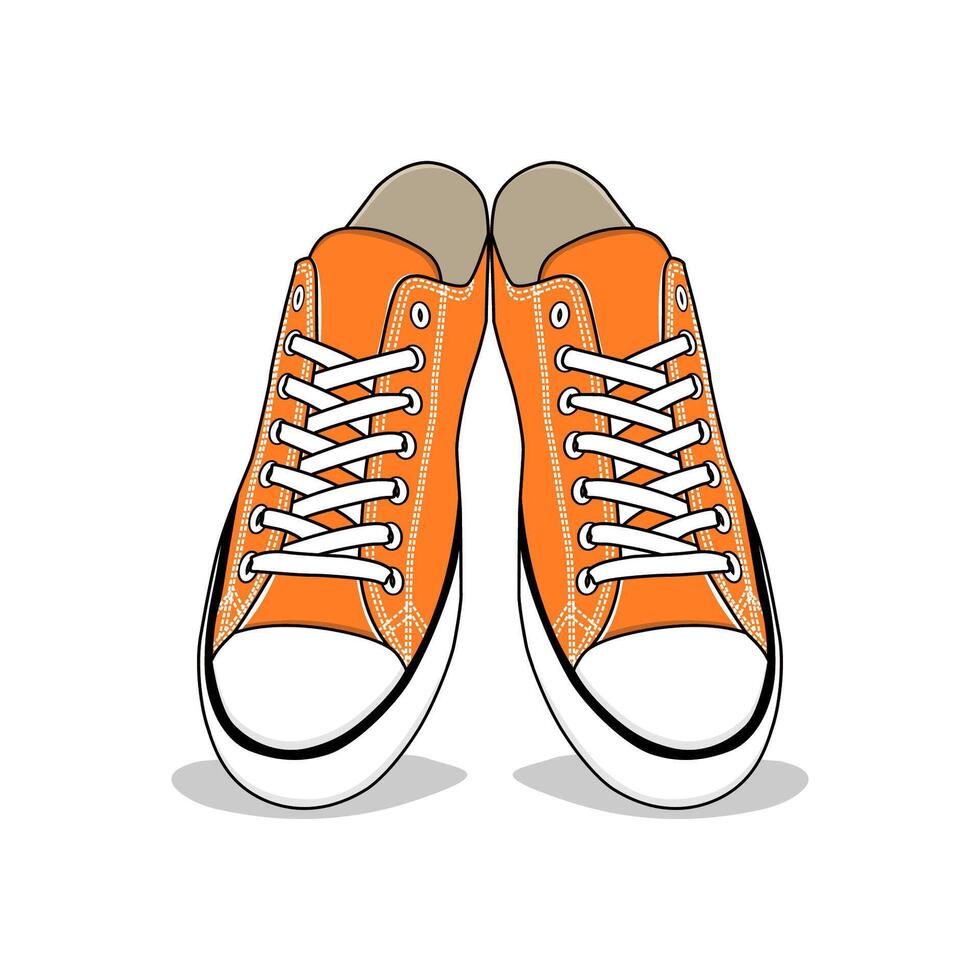 Shoe Low Image And Illustration With Orange Color vector