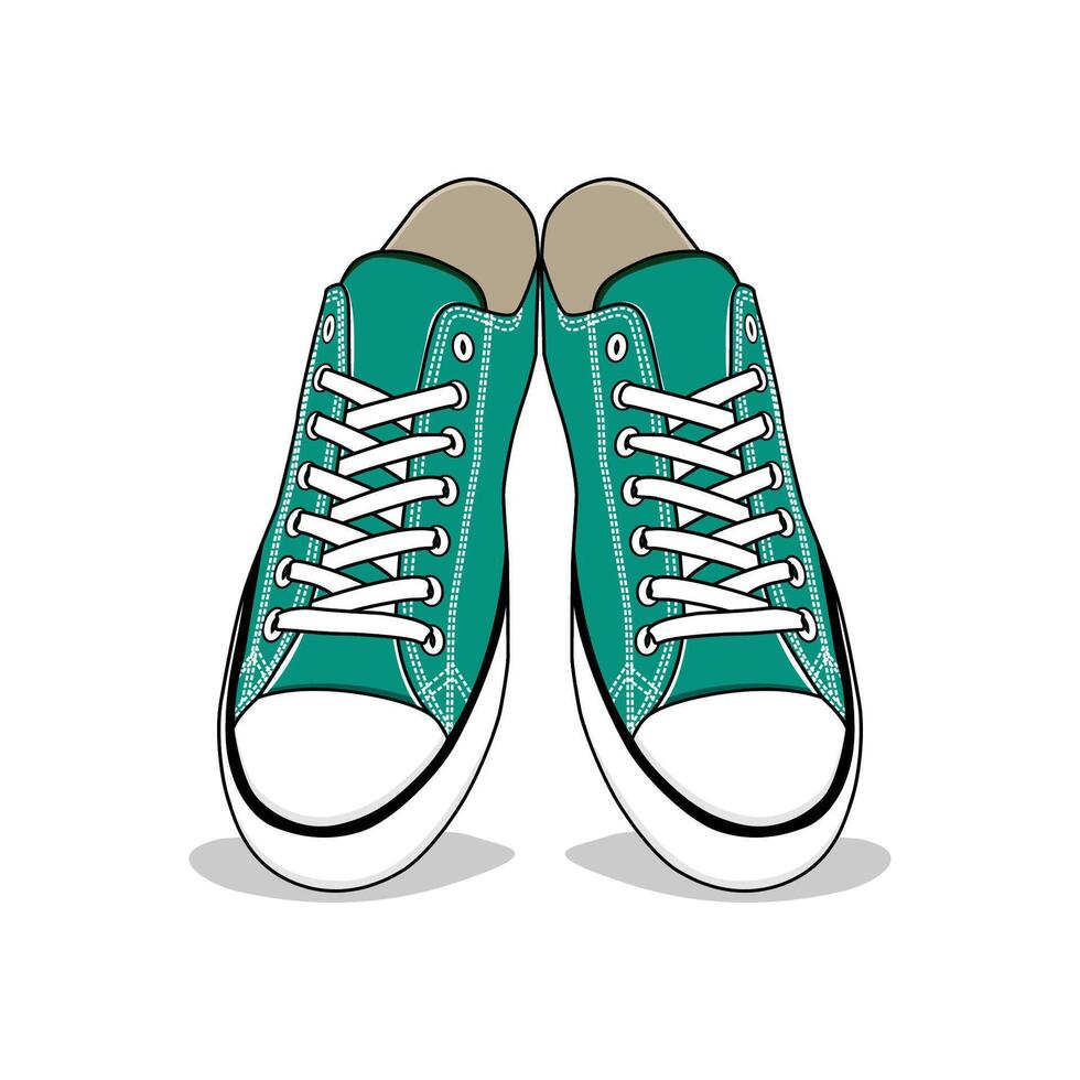 Shoes With On White Background vector