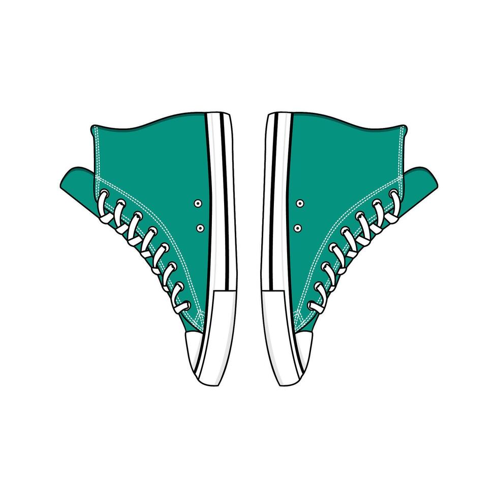 Sneakers shoes Hight Image And illustration Withe Background vector