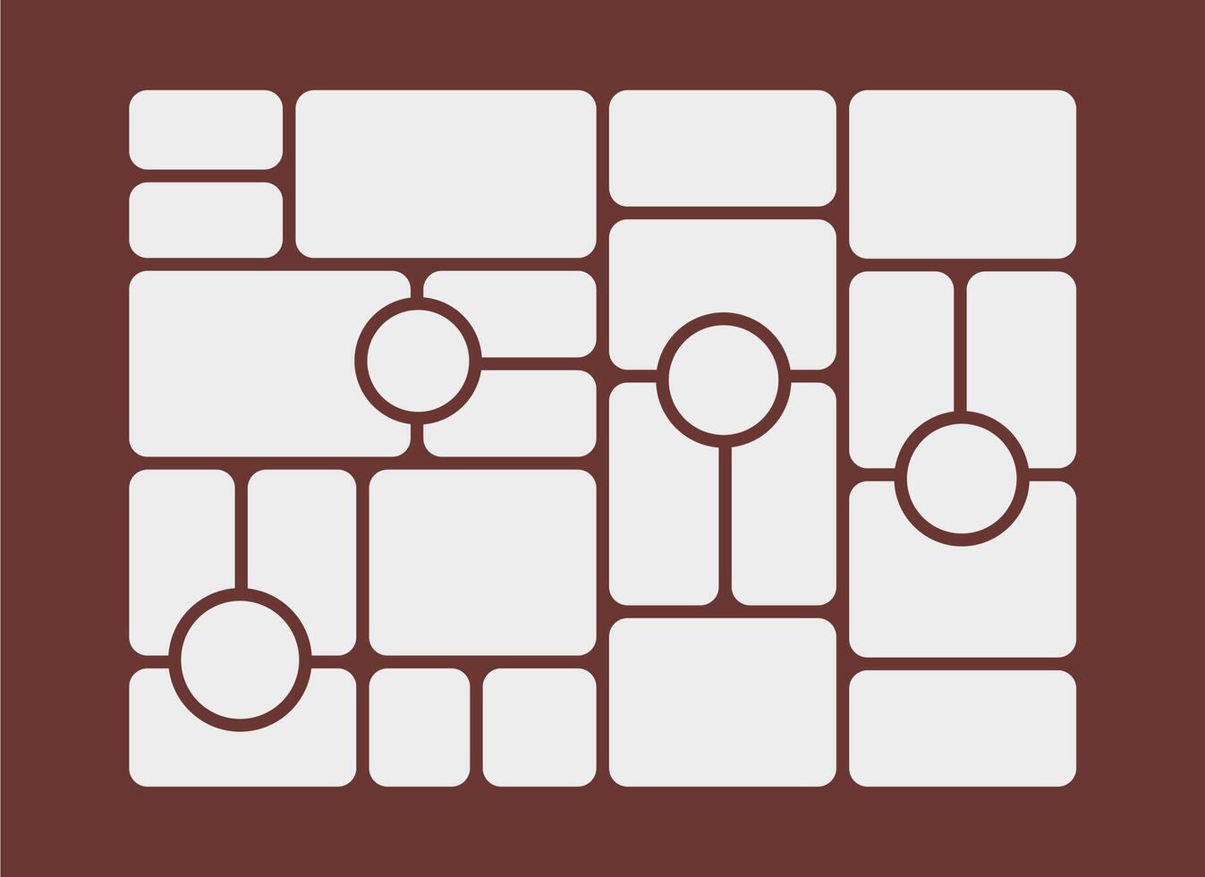 grid digital photo collage design template vector