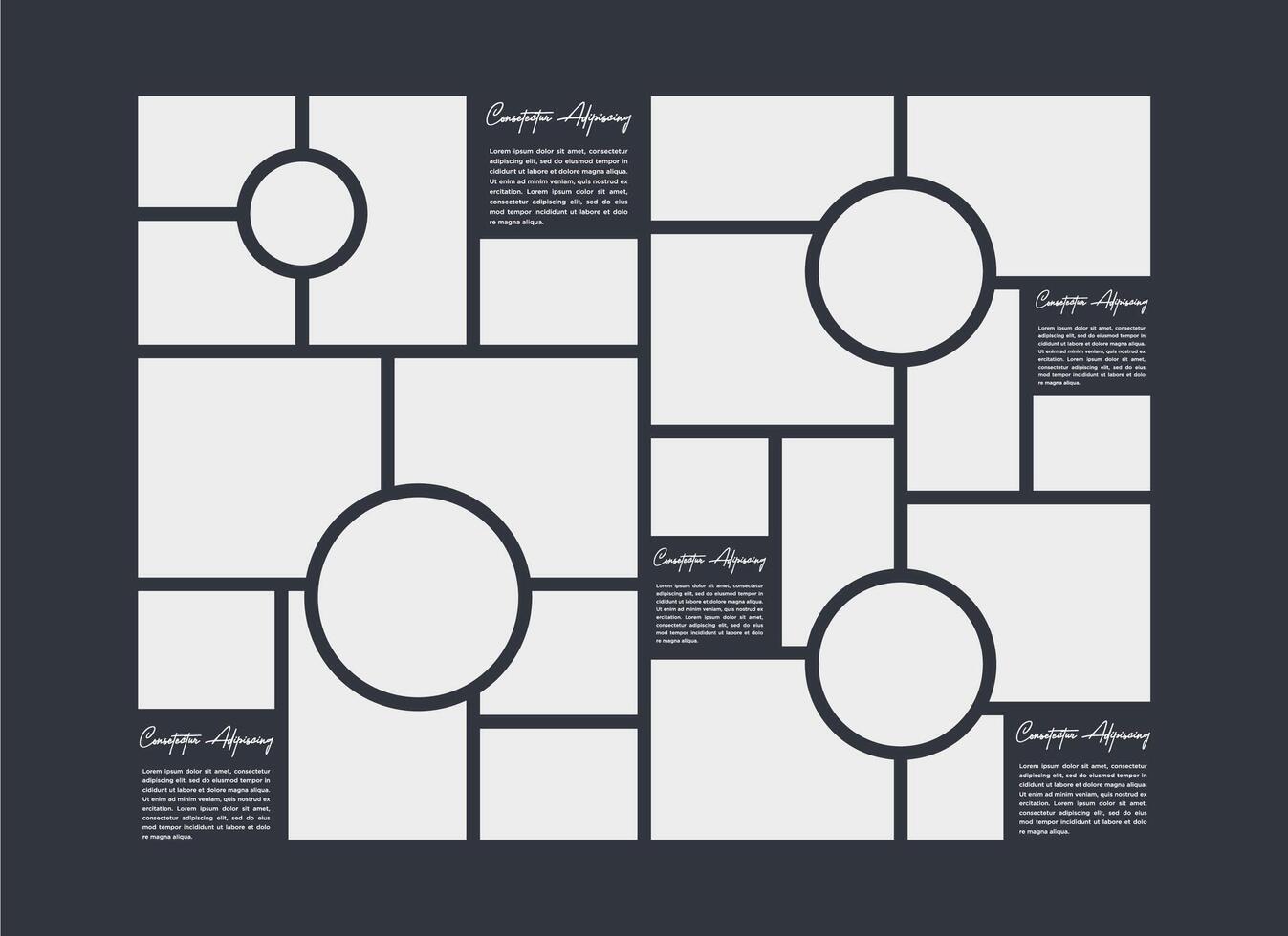 photo frames set with text space vector
