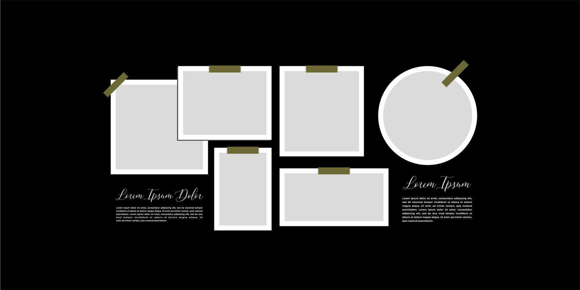 Blanck photo frame collage collection vector