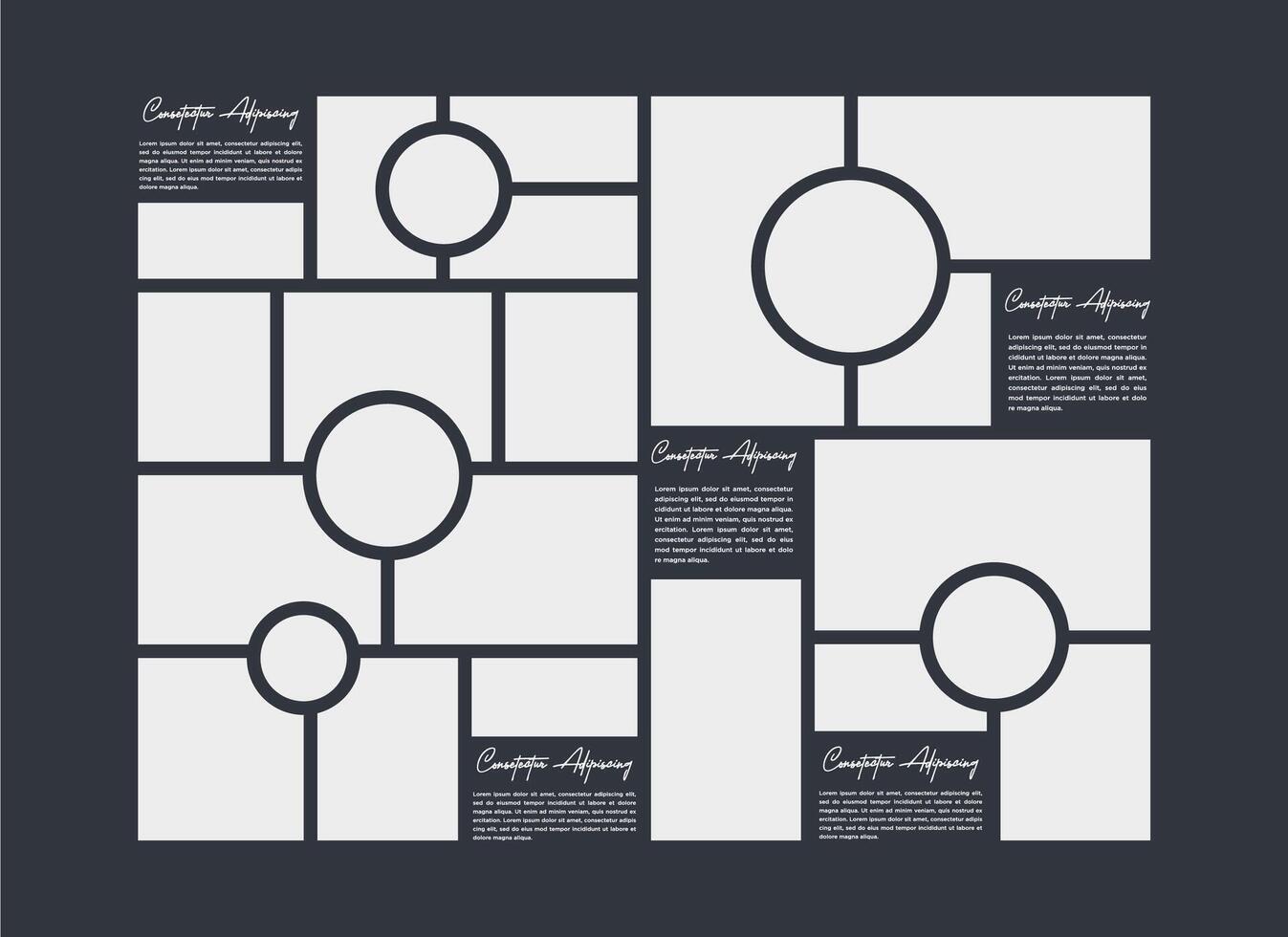 photo frame collage template vector