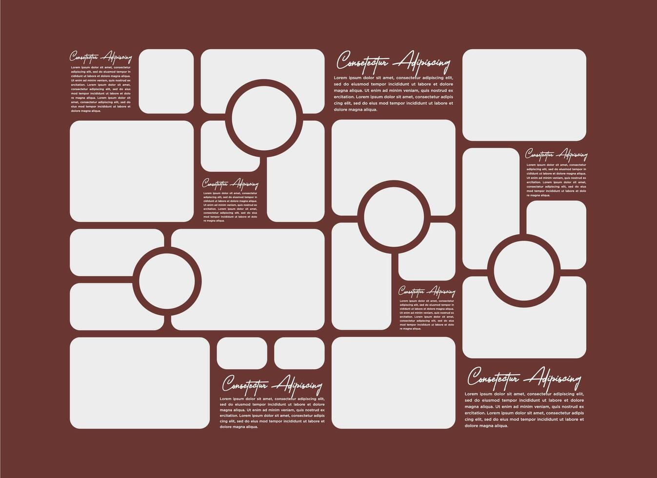 Photo frame collage concept vector