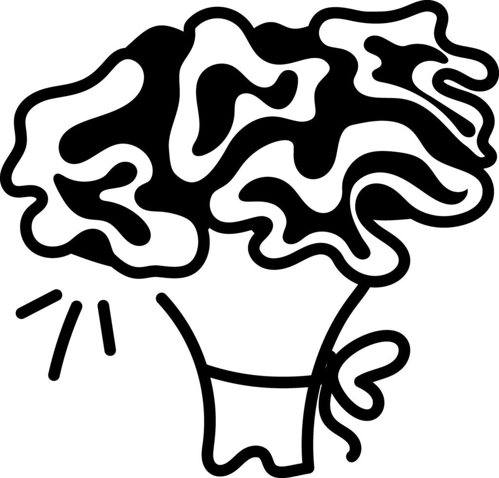 A hand drawn icon of coral bouquet vector
