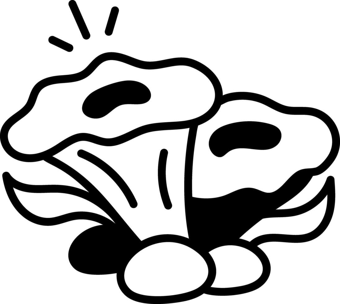 Sea plant icon in hand drawn style vector