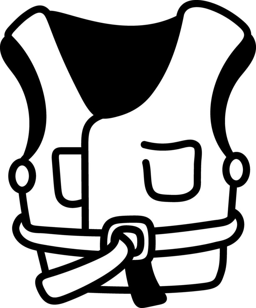 A hand drawn icon of life jacket vector
