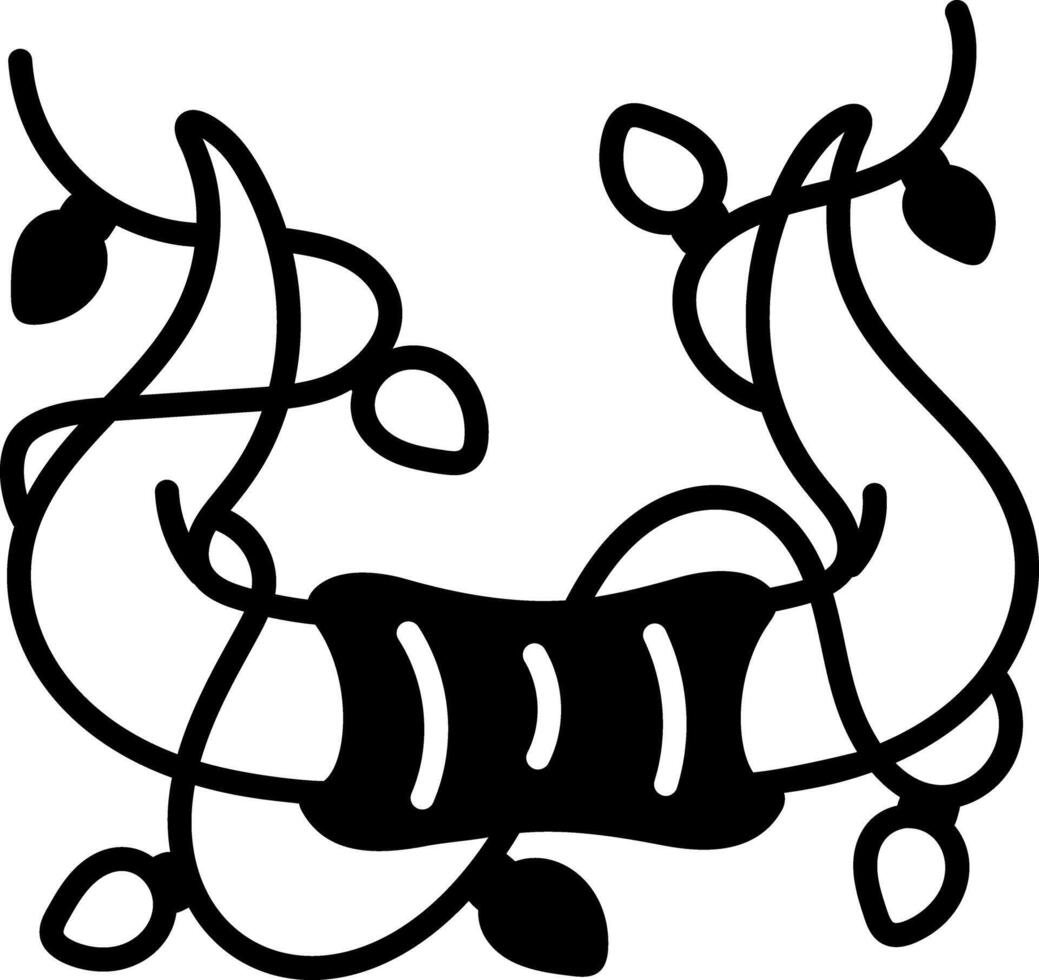 A hand drawn icon of bull horn vector
