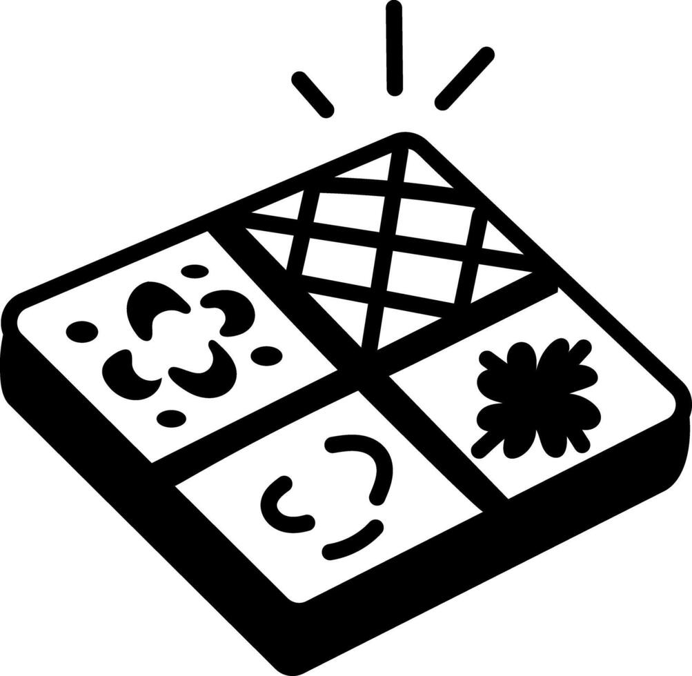 Spanish tiles icon in hand drawn style vector