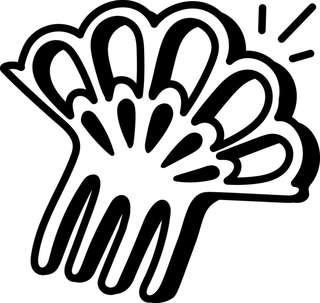 A hand drawn icon of a comb pin vector