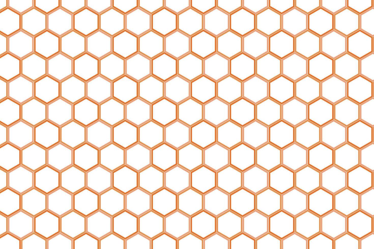 simple abstract light dark orange color hexagon polygon honeycomb pattern seamless pattern of a honeycomb with orange squares on a white background vector
