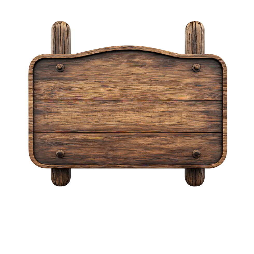 Rustic Wooden Signboard Blank Template png