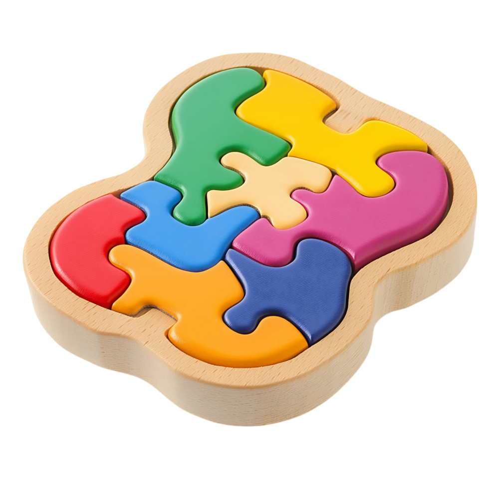 Colorful Wooden Puzzle Toy for Kids png