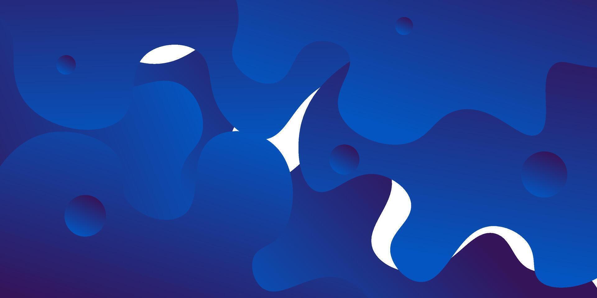 Modern blue geometric business banner design. Creative banner design with wave and circle shape as template. Simple horizontal banner. Eps10 vector
