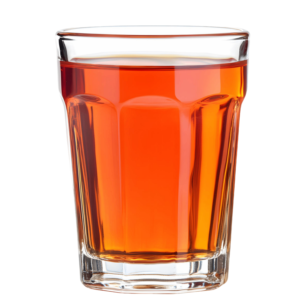 A glass of tea is sitting on a white background png