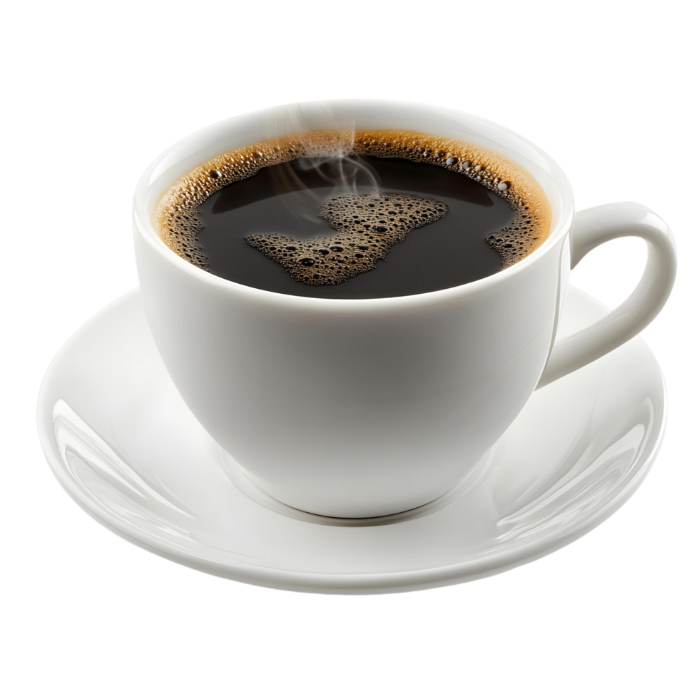 A white coffee cup with steam rising from it png