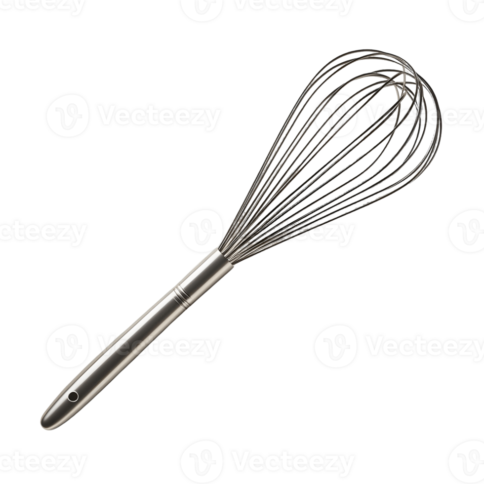 A silver whisk with a silver handle png