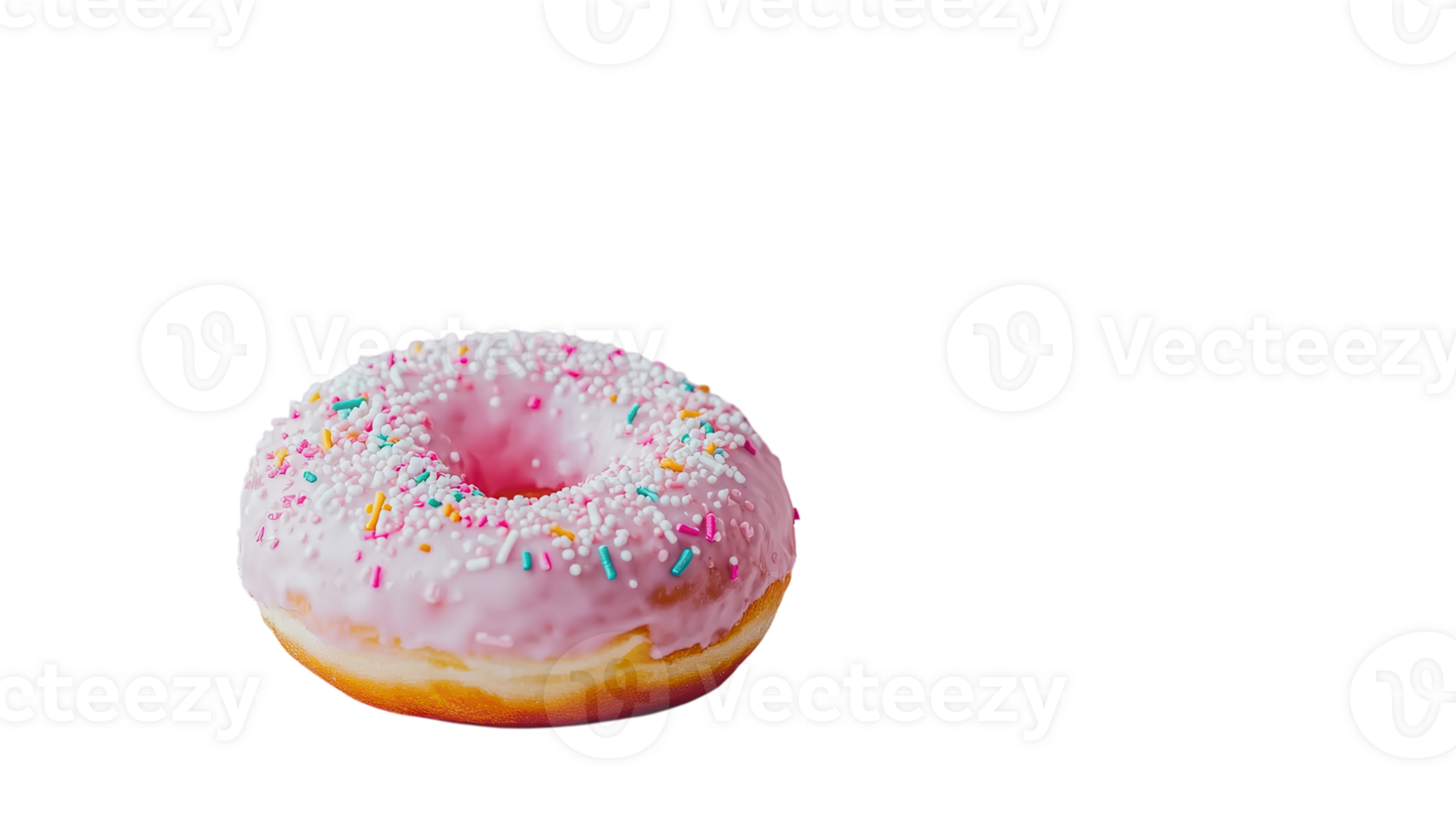 Pastel Pink Donut with White Frosting - Perfect Sweet Treat for Any Occasion, Great for Dessert Tables, Bakery Menus, or Food Photography. png