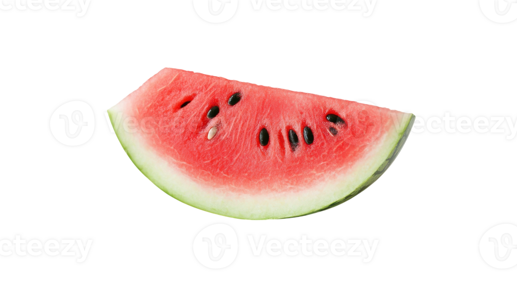 A vibrant piece of watermelon showcasing its juicy red flesh and visible black seeds, perfect for summer fruit recipes, health articles, and refreshing beverage presentations.. png