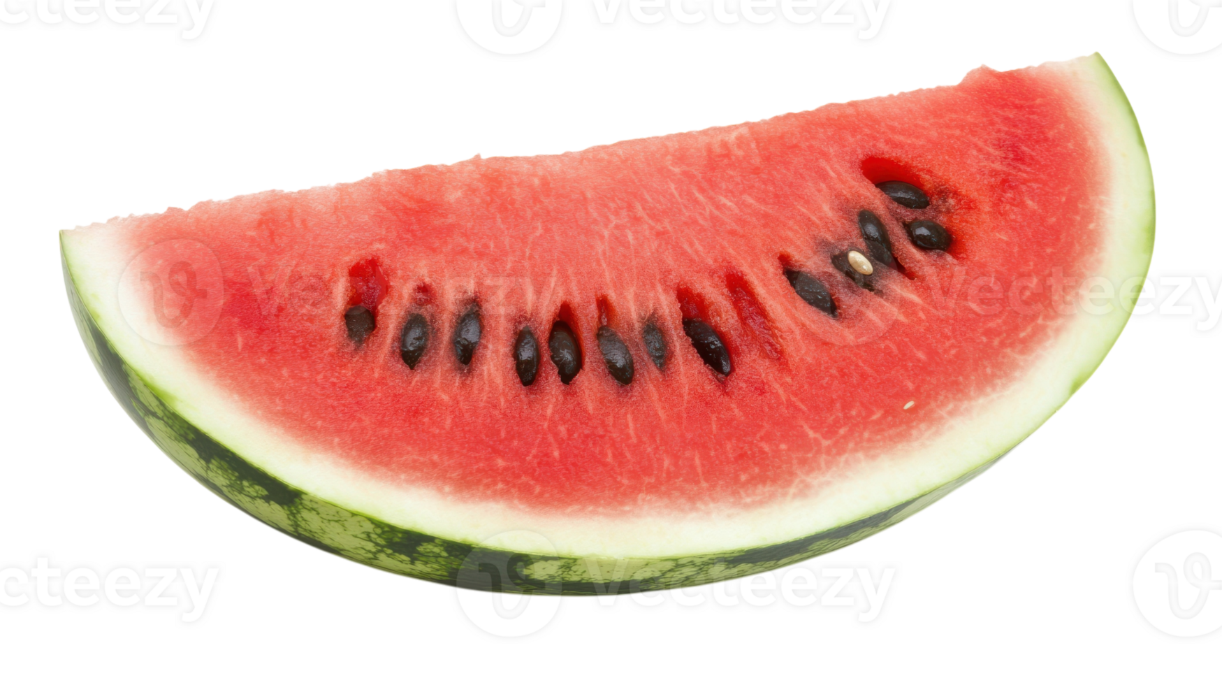 Fresh and Juicy Watermelon Slice Showcasing Prominent Seeds - Perfect for Summer Refreshments and Healthy Snacking Ideas. png
