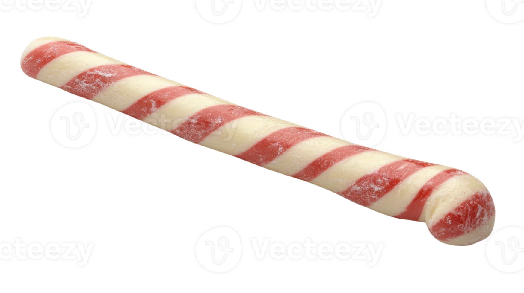 Delightful Red and White Striped Candy Cane Perfect for Holiday Decorations and Sweet Treats for the Festive Season. png