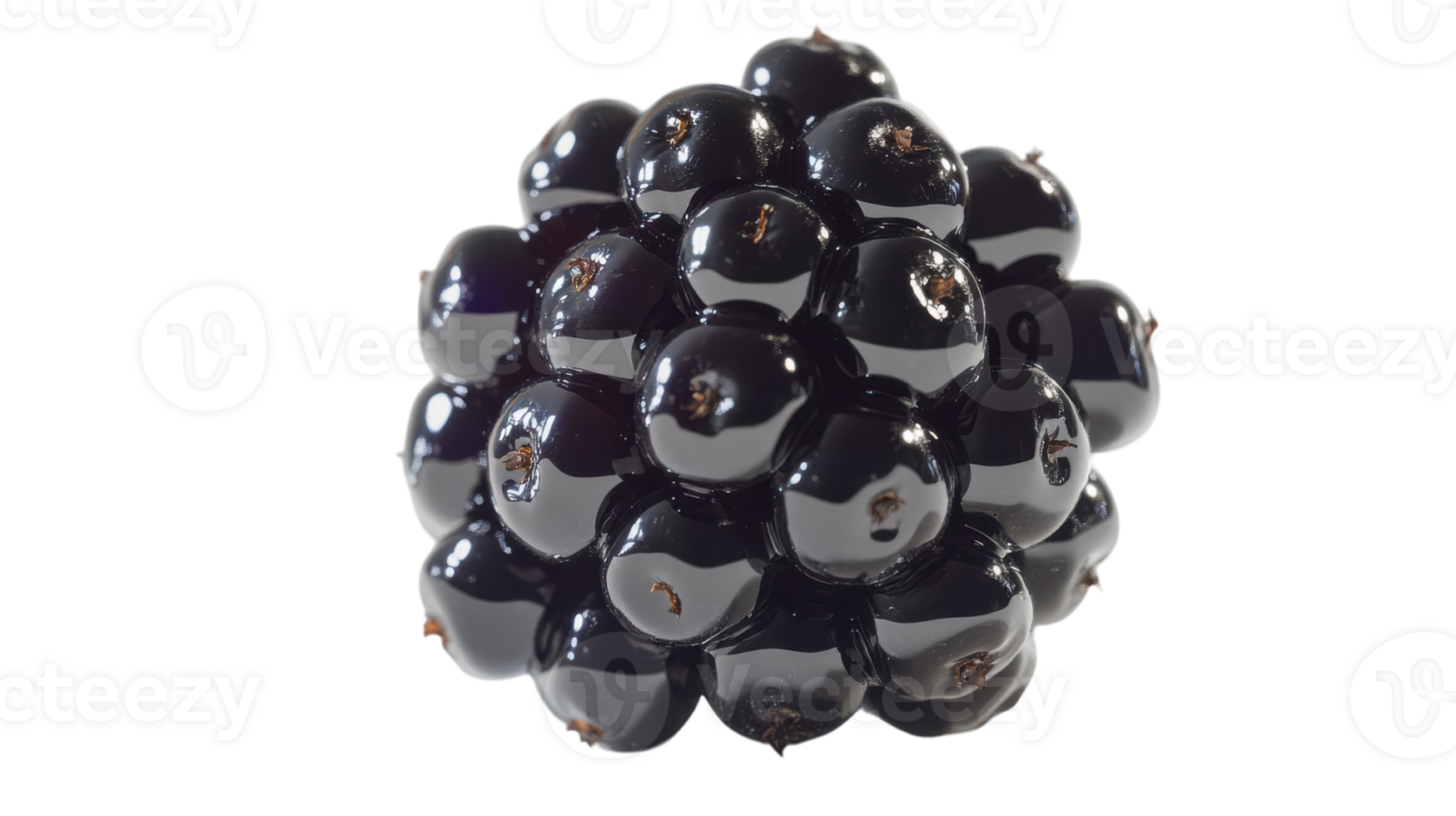 Beautiful and Glossy Ripe Blackberry Cluster Image Perfect for Food Articles, Recipes, or Health Blogs Promoting Natural Berries and Nutrition. png