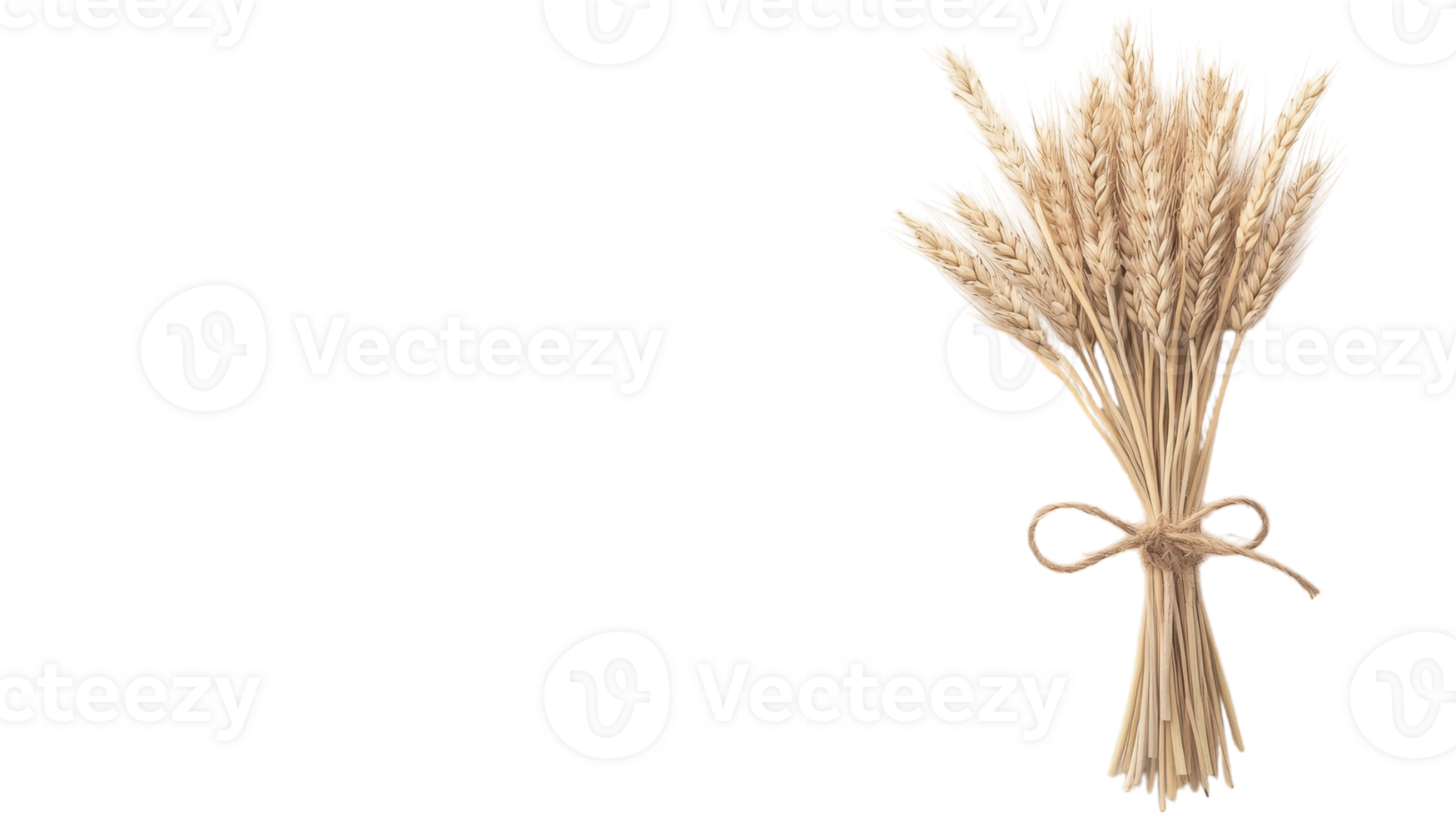 A Beautifully Staged Image of a Single Bundle of Wheat Tied with Twine, Perfect for Agricultural and Natural-Themed Projects. png