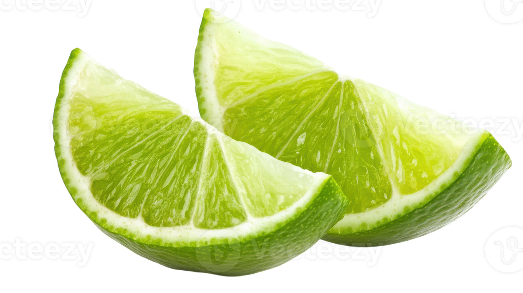 Bright Green Lime Slice on White Background for Culinary and Beverage Presentation. png