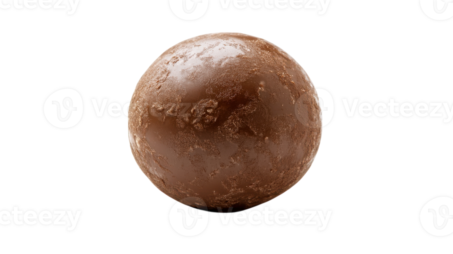 Indulge in the Rich Delight of a Single Chocolate Truffle with a Shiny Surface, Perfect for Dessert Buffets, Celebrations, and Gourmet Gift Baskets. png