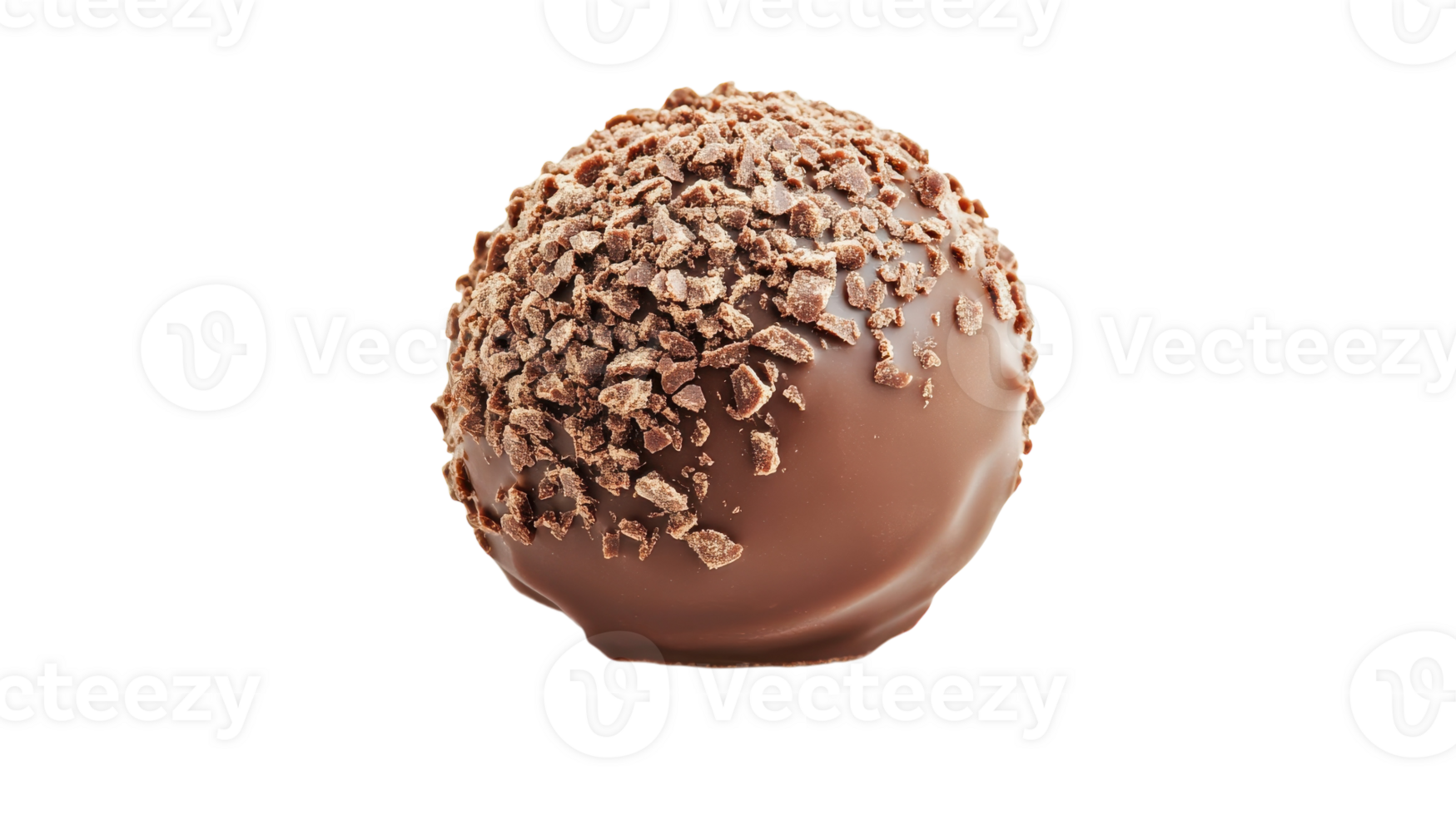 Luxurious Single Chocolate Truffle Dusted with Cocoa Perfect for Gourmet Treats and Decadent Desserts. png