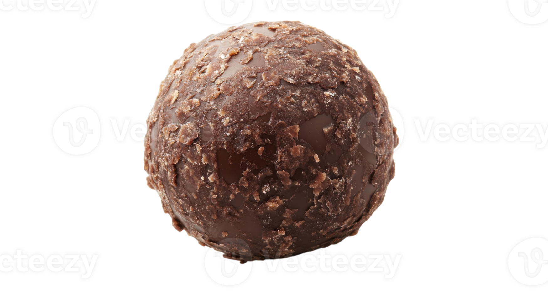 Delicious Chocolate Truffle with a Glossy Surface Perfect for Gourmet Treats and Dessert Displays. png
