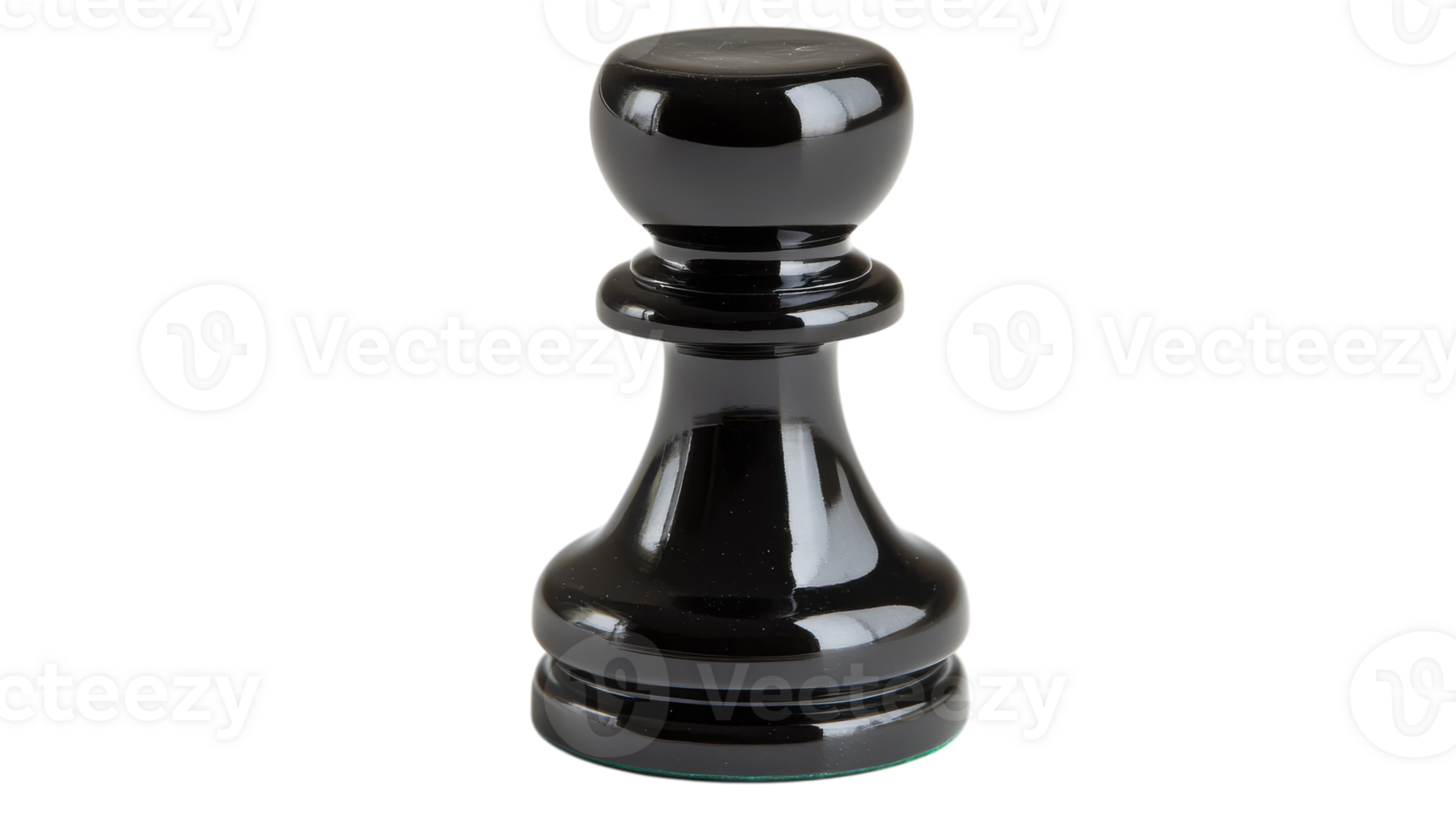 A Glossy Black Chess Piece Representing the Queen Ideal for Use in Board Game Designs or Artistic Projects. png