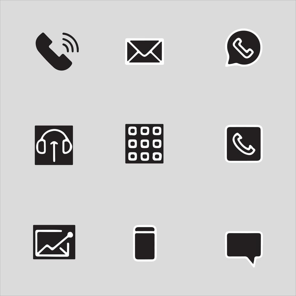 Minimalist Work Icon Set vector