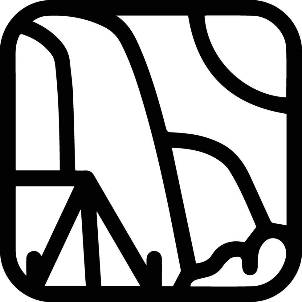 A black and white logo of a tent vector